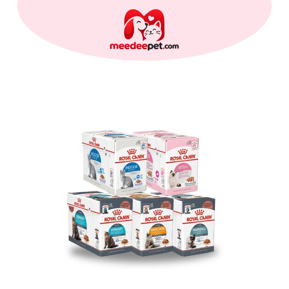 ยกกล่อง 12 ซอง อาหารเปียกแมว ROYAL CANIN โรยัล คานิน สำหรับแมวทุกช่วงวัย ทุกสายพันธุ์ 85g.