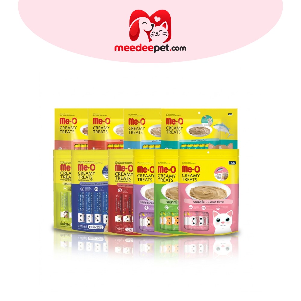 Me-O Creamy Treat มีโอ ครีมมี่ ทรีต ขนมแมวเลีย 300g (20ซอง/แพ็ค)