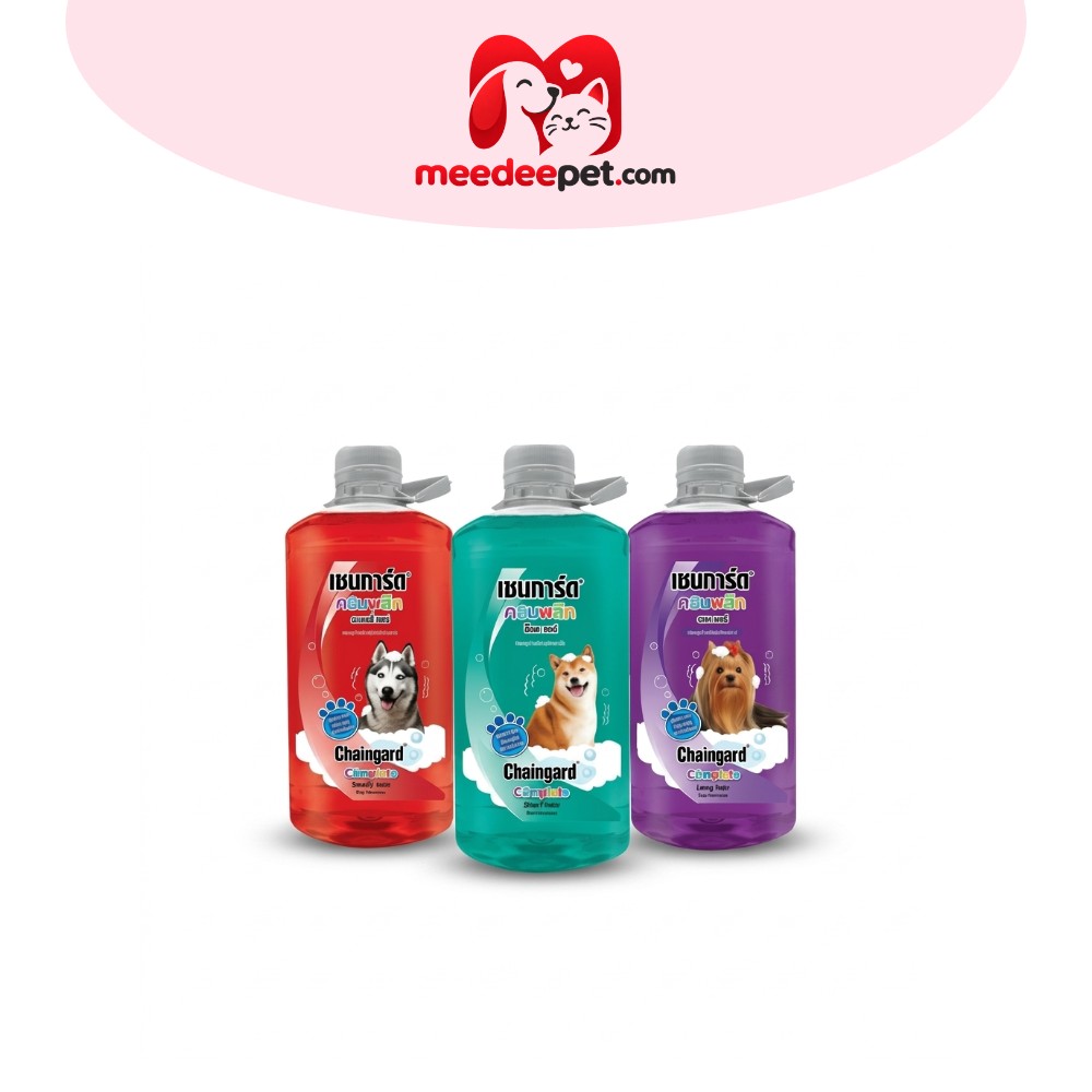 เชนการ์ดคอมพลีท แชมพูสุนัข ขนาด 1500ml กำจัดเห็บหมัด มีวิตามินช่วยบำรุงขนผิวหนัง