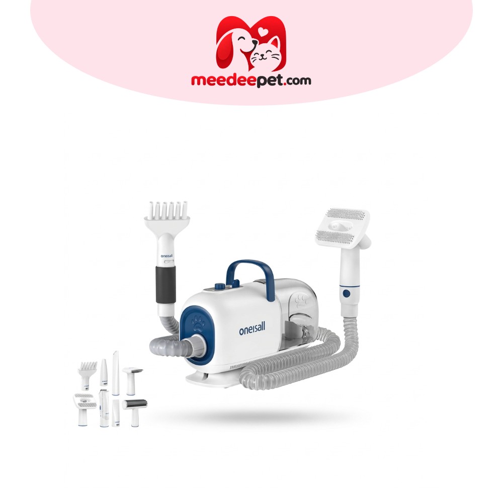 [ประกันศูนย์ไทย] Oneisall  Pet Grooming Vacuum Kit 8 in 1 ตัดขนแมว เครื่องดูดขนแมว ไดร์เป่าขนสุนัข ขนาด2.5L รุ่น BM1